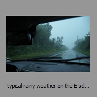 typical rainy weather on the E side of Hawaii